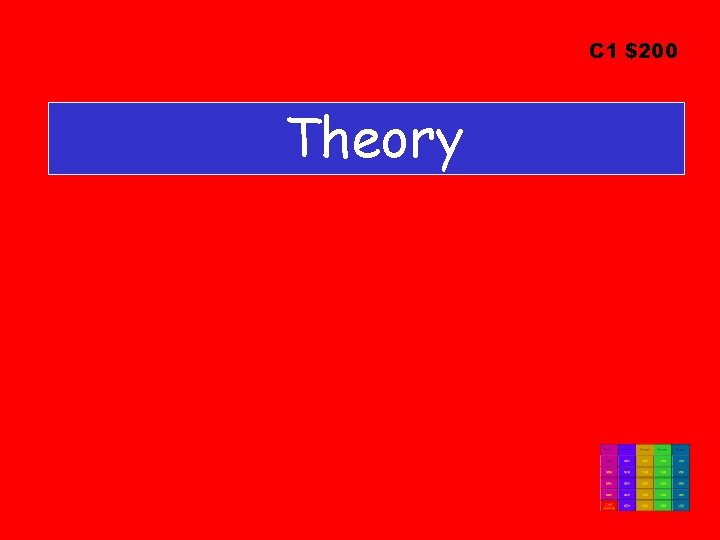 C 1 $200 Theory 