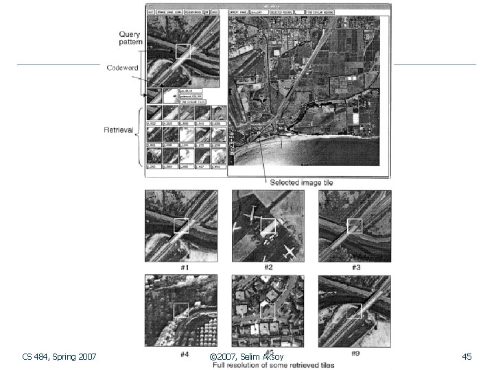 CS 484, Spring 2007 © 2007, Selim Aksoy 45 