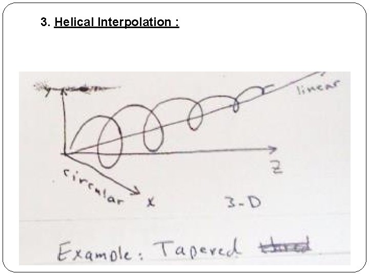 3. Helical Interpolation : 