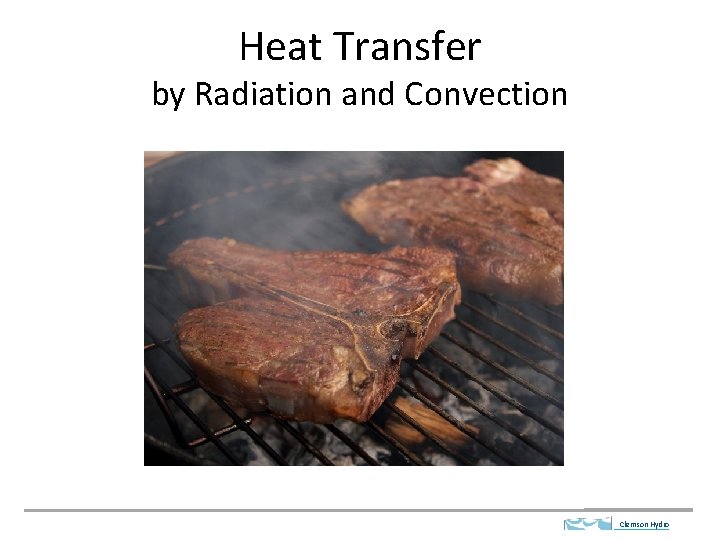 Heat Transfer by Radiation and Convection Clemson Hydro 