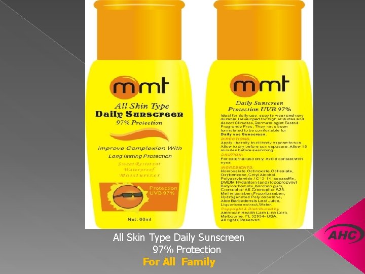 All Skin Type Daily Sunscreen 97% Protection For All Family 