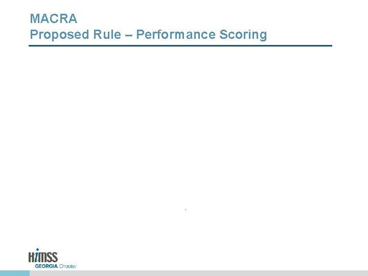 MACRA Proposed Rule – Performance Scoring . 