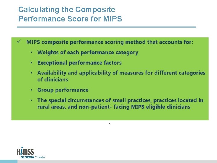 Calculating the Composite Performance Score for MIPS . 