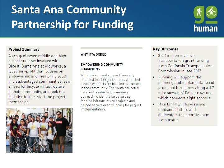 Santa Ana Community Approach and Schedule Partnership for Funding 