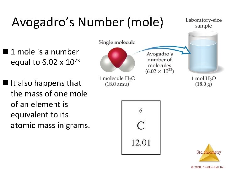 Avogadro’s Number (mole) n 1 mole is a number equal to 6. 02 x