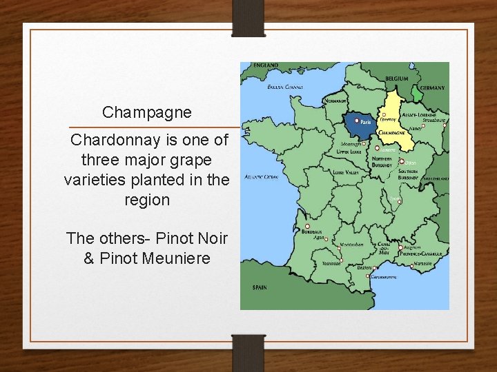 Champagne Chardonnay is one of three major grape varieties planted in the region The