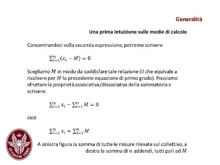 Generalità Generalità