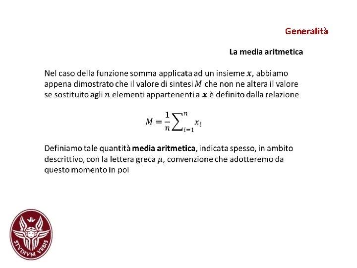 Generalità Generalità