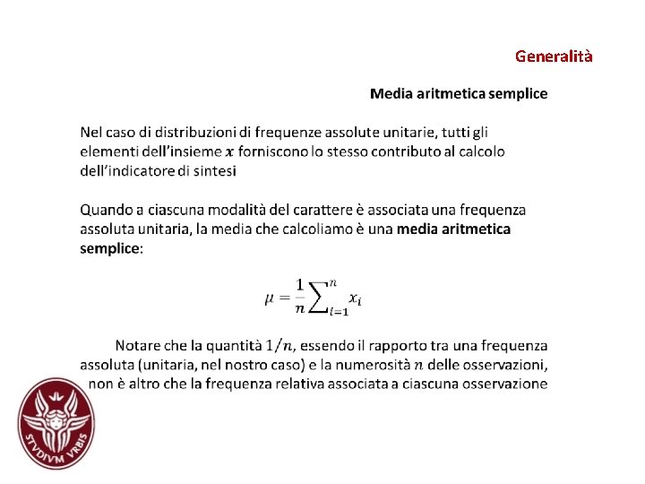 Generalità Generalità