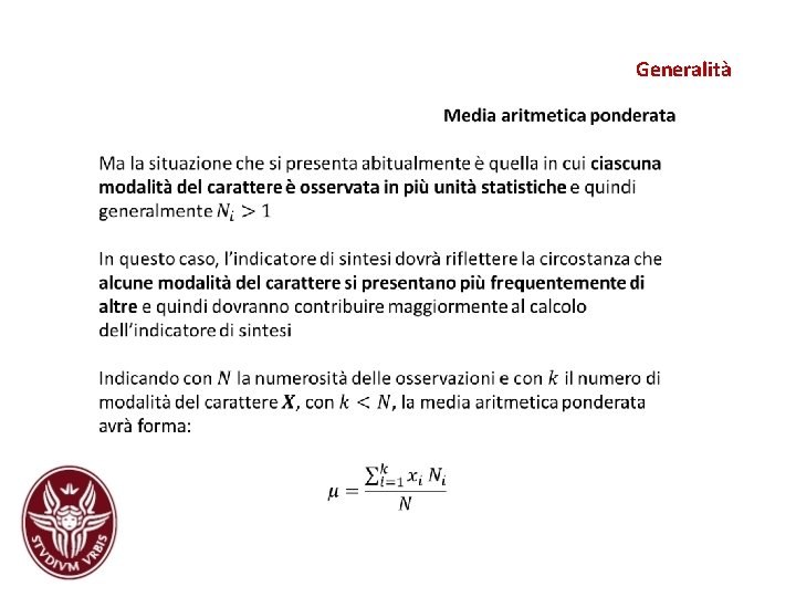 Generalità Generalità