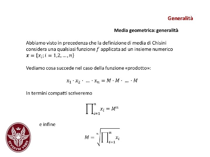 Generalità Generalità