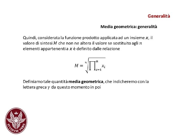 Generalità Generalità