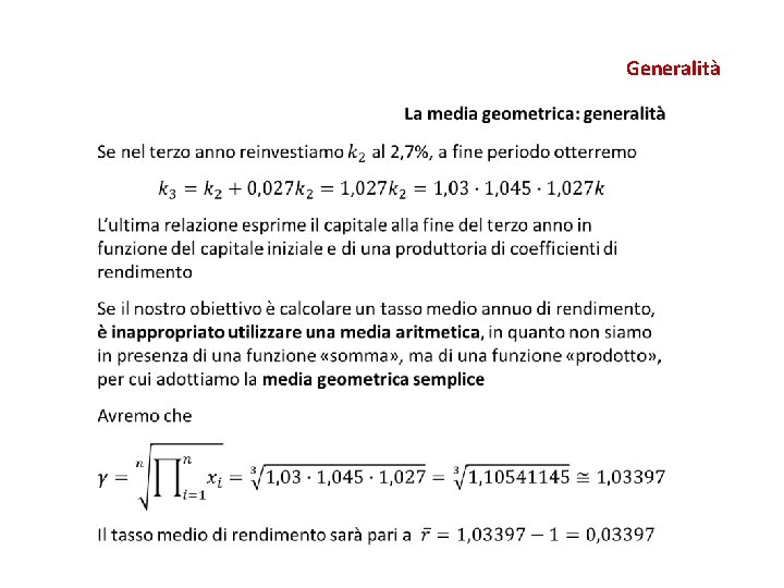 Generalità Generalità