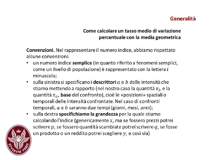 Generalità Generalità