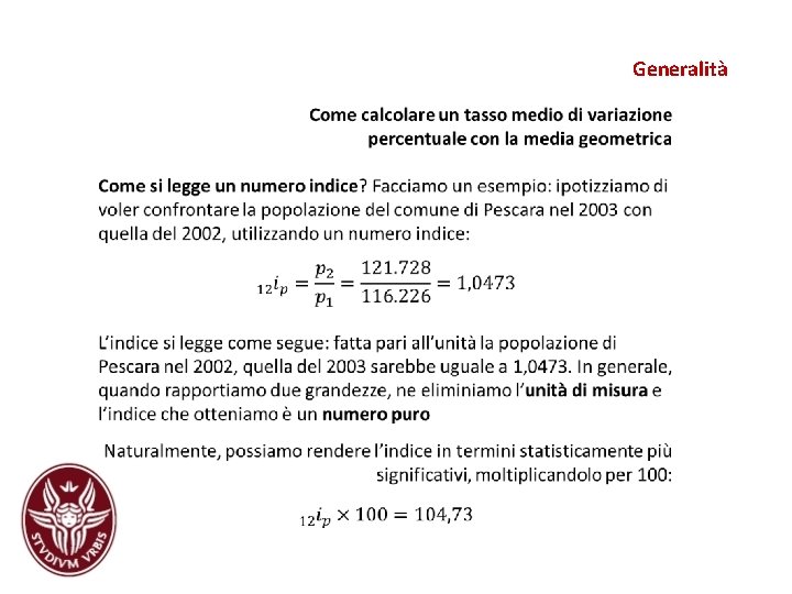 Generalità Generalità