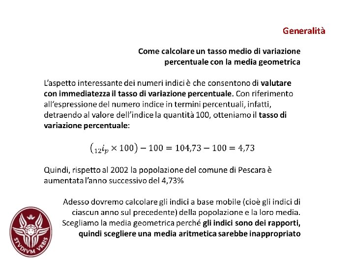 Generalità Generalità