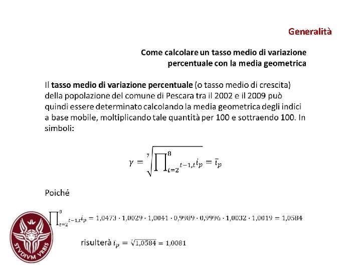 Generalità Generalità
