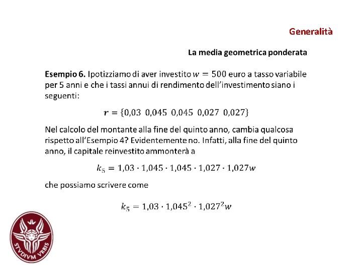 Generalità Generalità