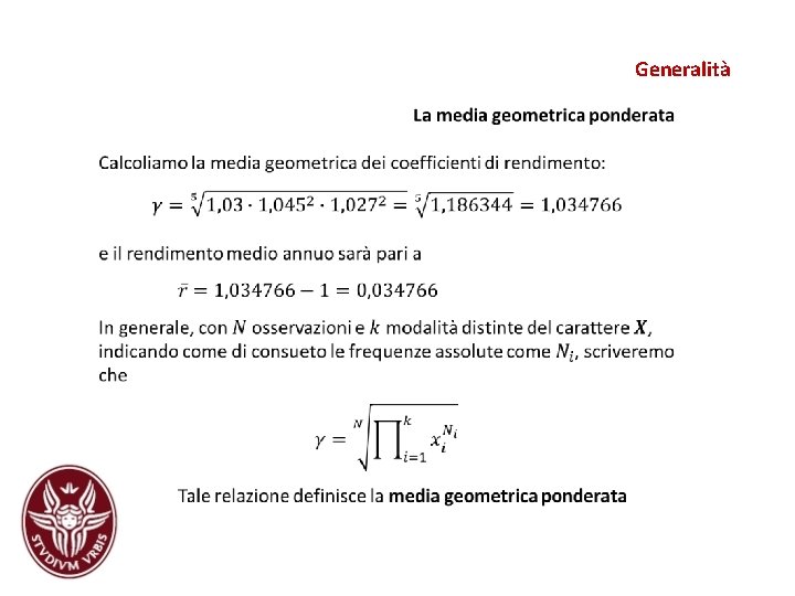 Generalità Generalità