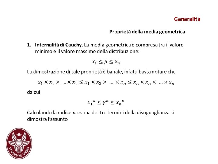 Generalità Generalità