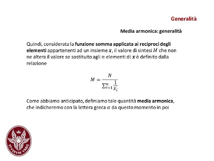 Generalità Generalità