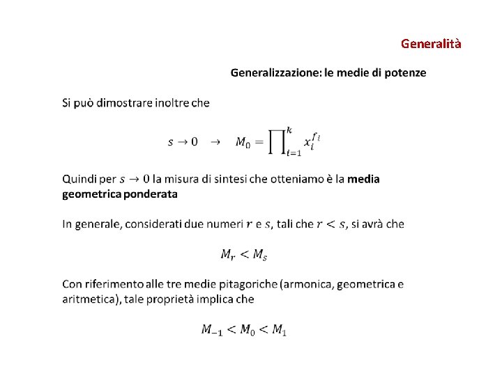 Generalità Generalità