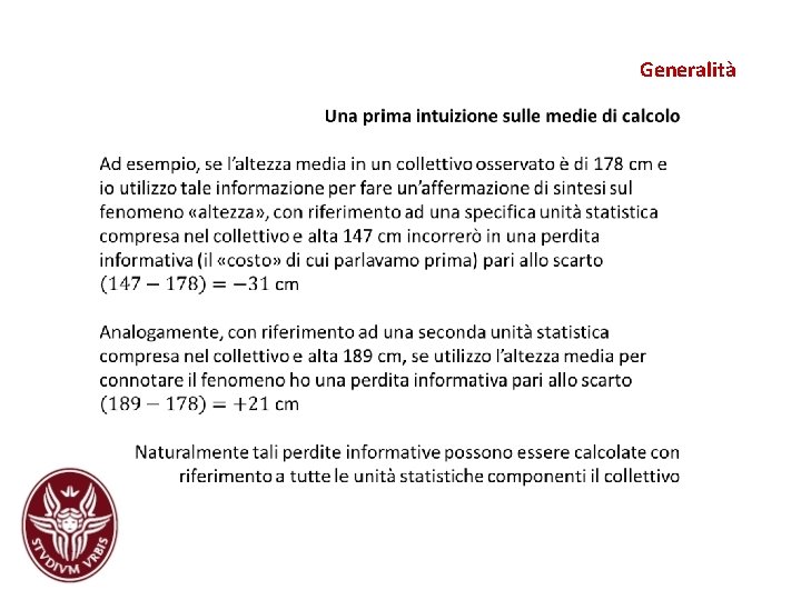Generalità Generalità