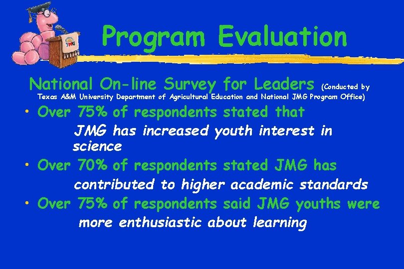 Program Evaluation National On-line Survey for Leaders (Conducted by Texas A&M University Department of