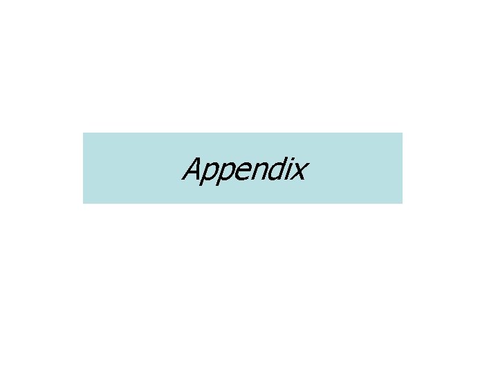 Appendix 