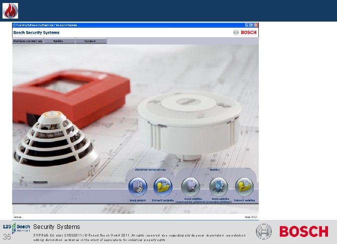 Security Systems 35 ST/PRM 2 -EU-ahu | 21/02/2011 | © Robert Bosch Gmb. Security Systems 35 ST/PRM 2 -EU-ahu | 21/02/2011 | © Robert Bosch Gmb.