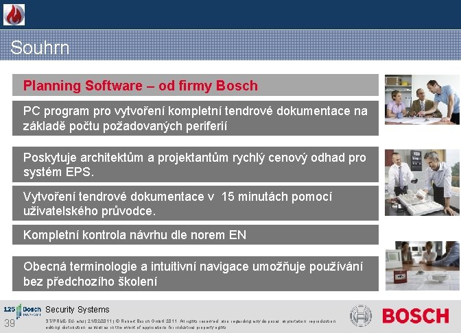  Souhrn Planning Software – od firmy Bosch PC program pro vytvoření kompletní tendrové