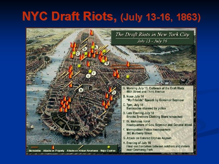 NYC Draft Riots, (July 13 -16, 1863) 