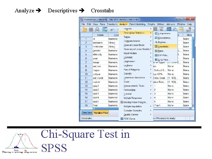 Analyze Reasoning in Psychology Using Statistics Descriptives Crosstabs Chi-Square Test in SPSS 