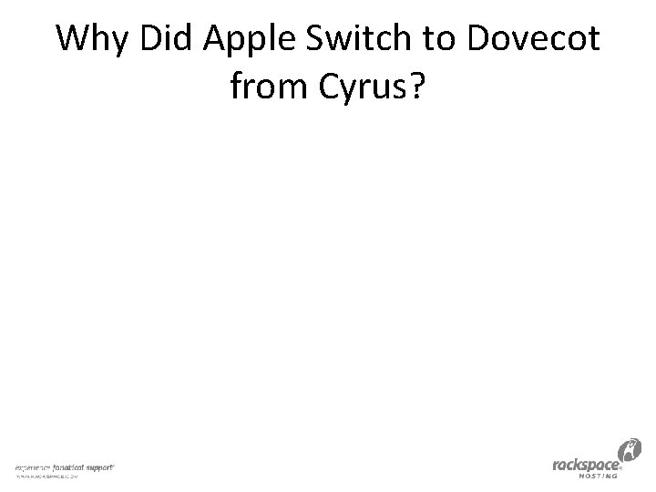 Why Did Apple Switch to Dovecot from Cyrus? 