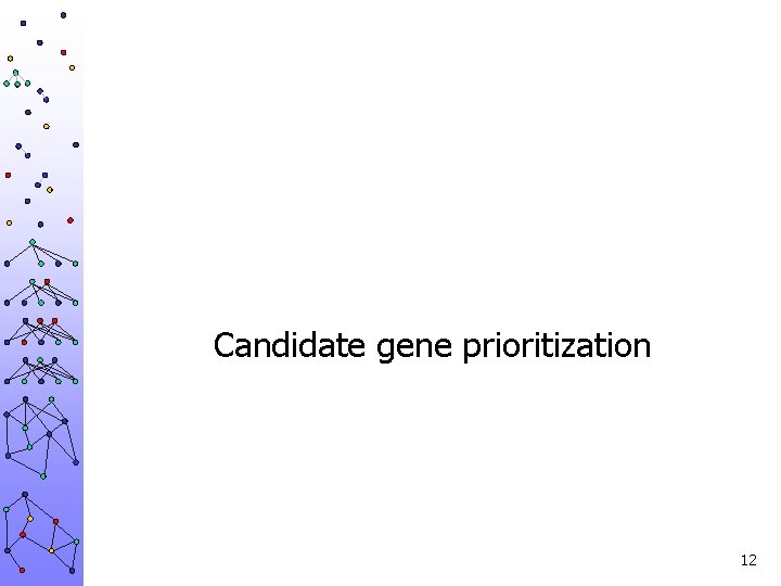 Candidate gene prioritization 12 