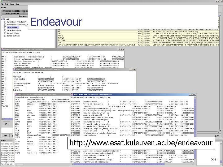 Endeavour http: //www. esat. kuleuven. ac. be/endeavour 33 