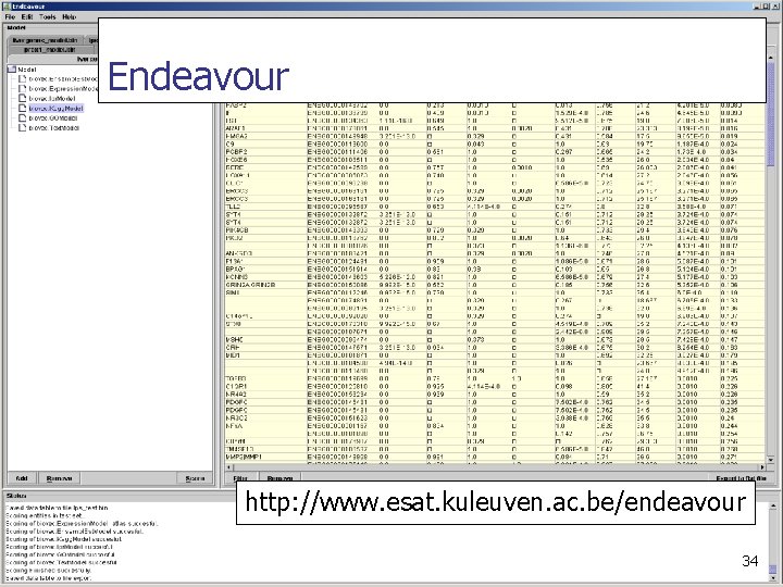 Endeavour http: //www. esat. kuleuven. ac. be/endeavour 34 