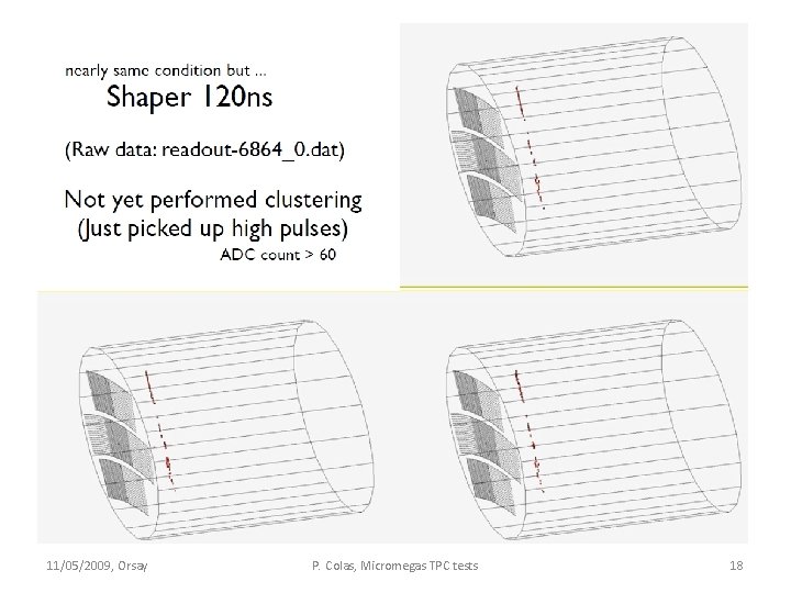 11/05/2009, Orsay P. Colas, Micromegas TPC tests 18 11/05/2009, Orsay P. Colas, Micromegas TPC tests 18