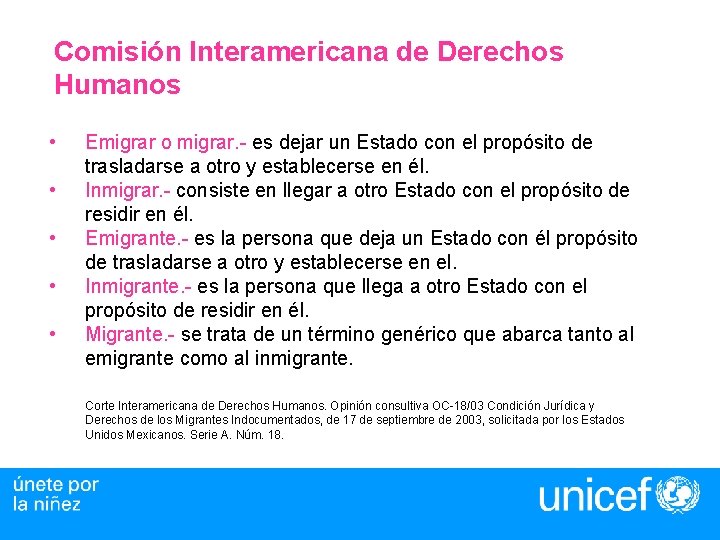 Comisión Interamericana de Derechos Humanos • • • Emigrar o migrar. - es dejar