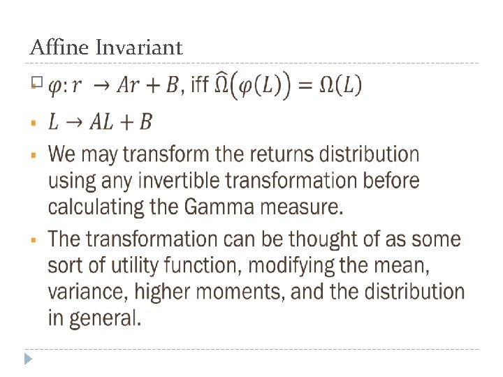 Affine Invariant � 