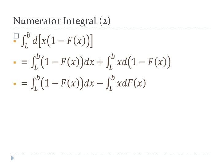 Numerator Integral (2) � 