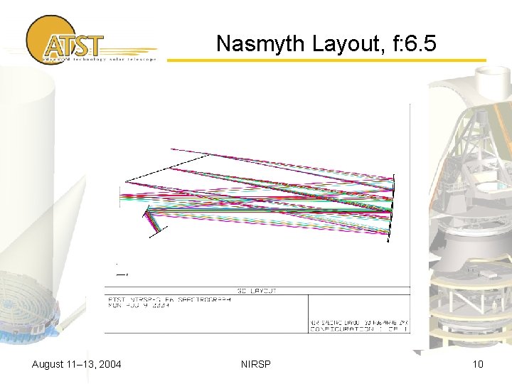 Nasmyth Layout, f: 6. 5 August 11– 13, 2004 NIRSP 10 