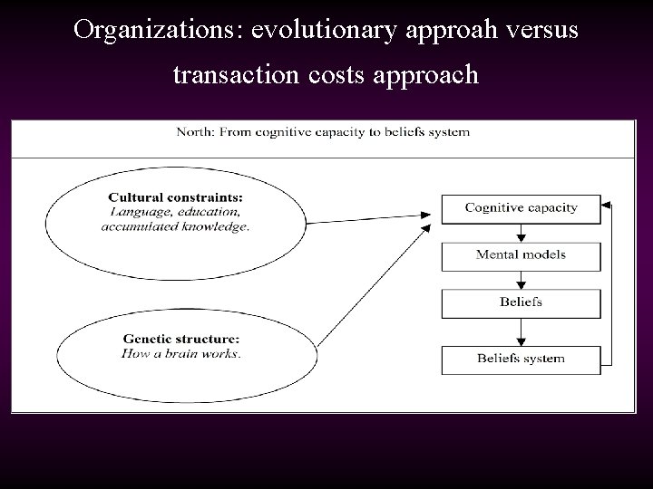 Organizations: evolutionary approah versus transaction costs approach 