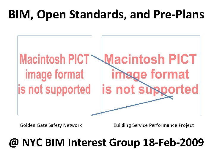 BIM, Open Standards, and Pre-Plans Golden Gate Safety Network Building Service Performance Project @