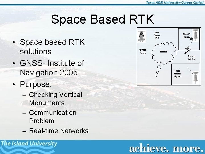 Space Based RTK • Space based RTK solutions • GNSS- Institute of Navigation 2005