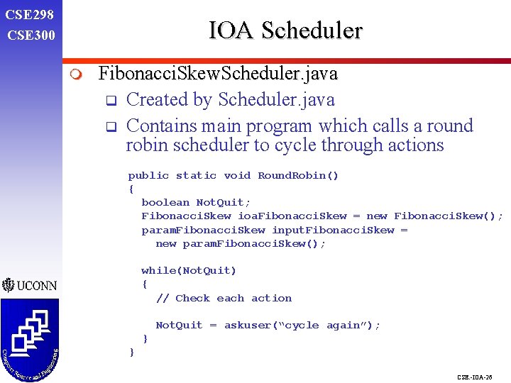 CSE 298 CSE 300 IOA Scheduler m Fibonacci. Skew. Scheduler. java q Created by