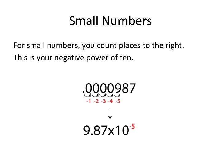 Small Numbers Math Astronomical Numbers SNC 1 D Powers of Ten