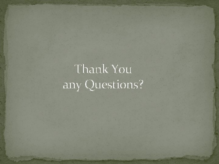 Thank You any Questions? 