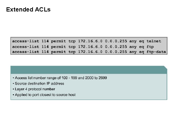Extended ACLs 