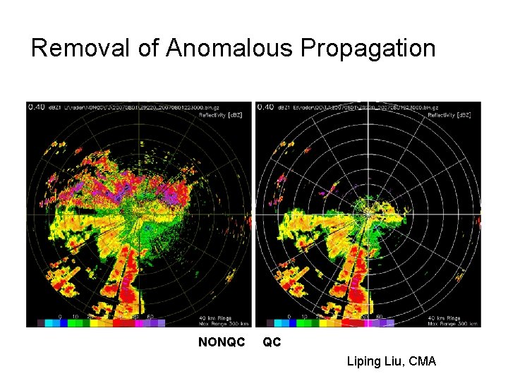 Removal of Anomalous Propagation NONQC QC Liping Liu, CMA 